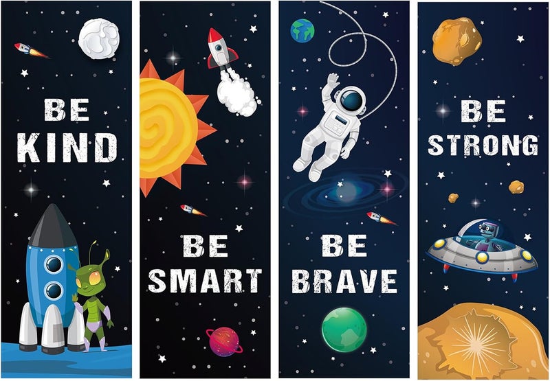 Robmoda Glow in The Dark Stars Boys Room Wall Decor, Planet Space Motivational Wall Art Inspirational Sticker, Peel and Stick Wall Decal Room Nursery Decorations - Image 2